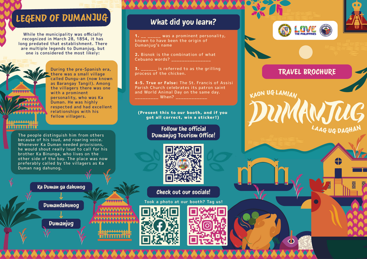 Exterior page of the brochure I laid out.
