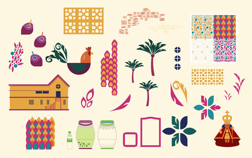 The assets I designed for the project