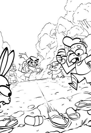 Slipper Game - Coloring Card