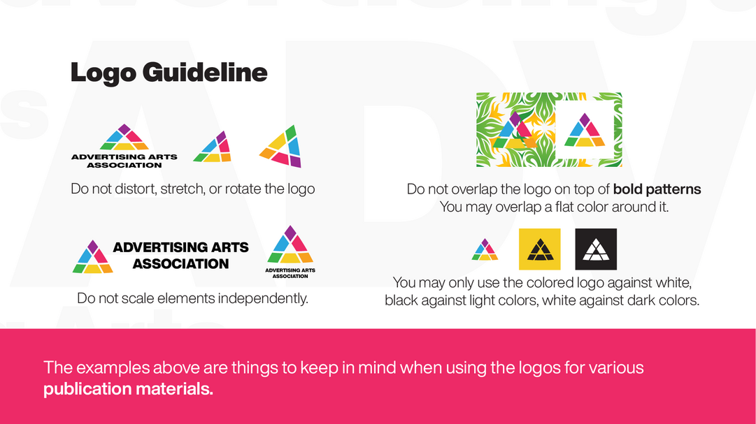 Guidelines for the branding to help keep a consistent look