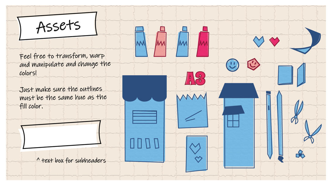 A snippet of the brand deck showcasing the assets of A Fine Arts Market and Cray Day branding
