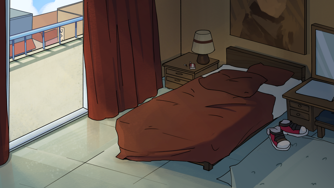 An interior shot of a hotel room