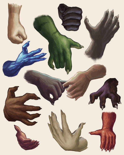 Hand Gesture studies - exploring various gestures from passionate to aggressive ones.